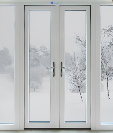 Cửa đi mở quay nhựa lõi thép